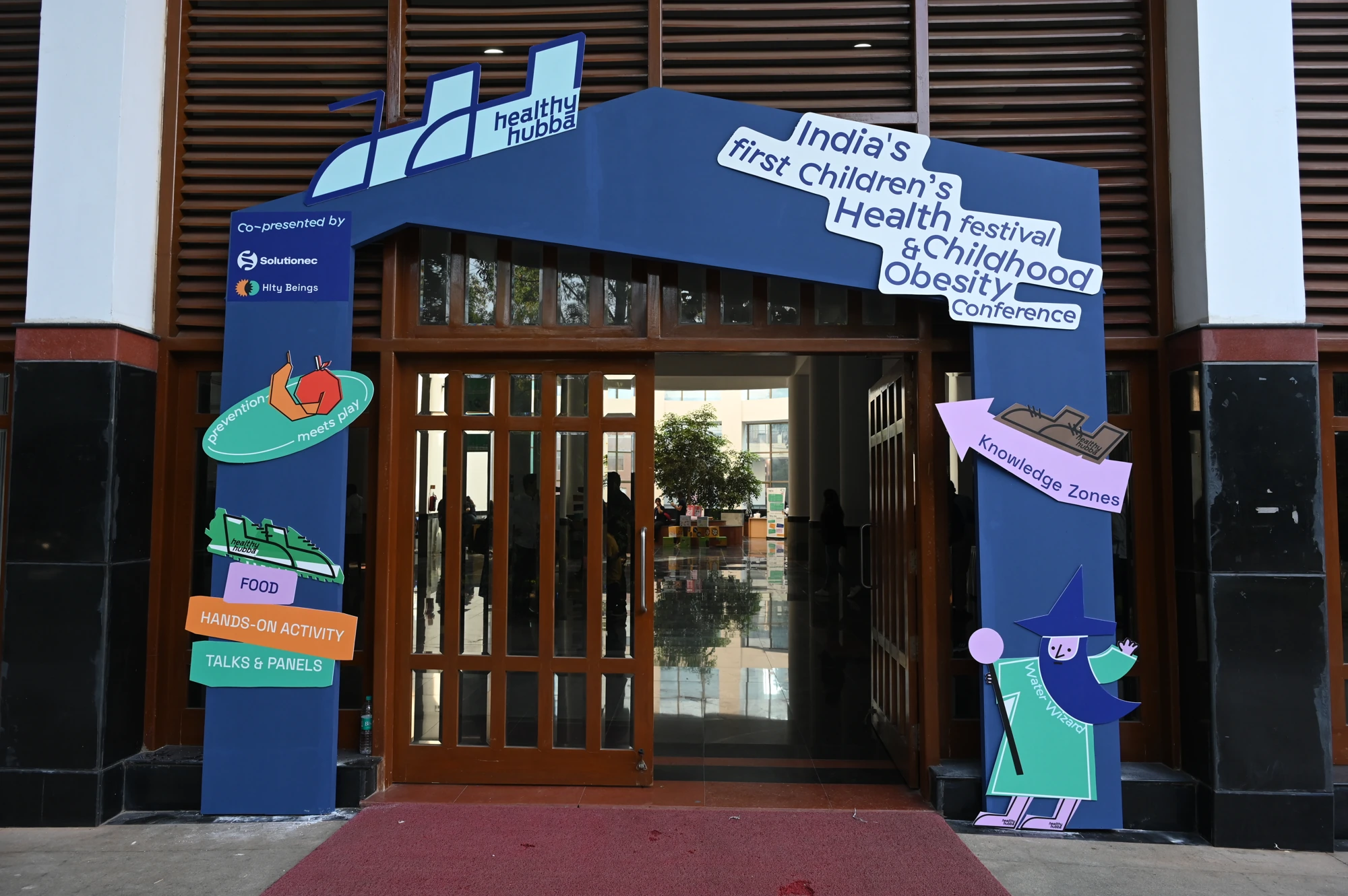 Healthy Hubba’s entrance installation, introducing the festival and conference together