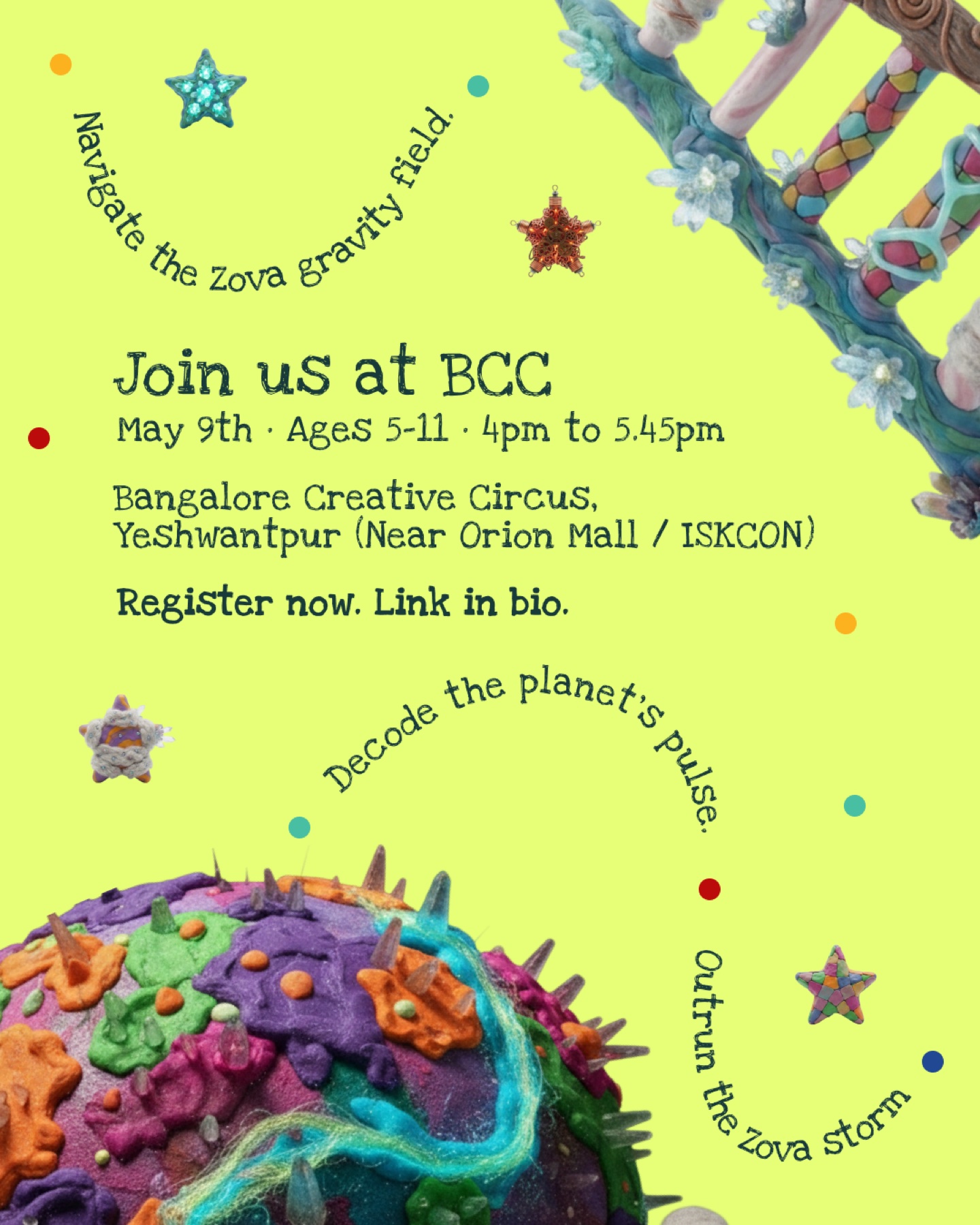 Farlands invitation with venue, age range and participation details